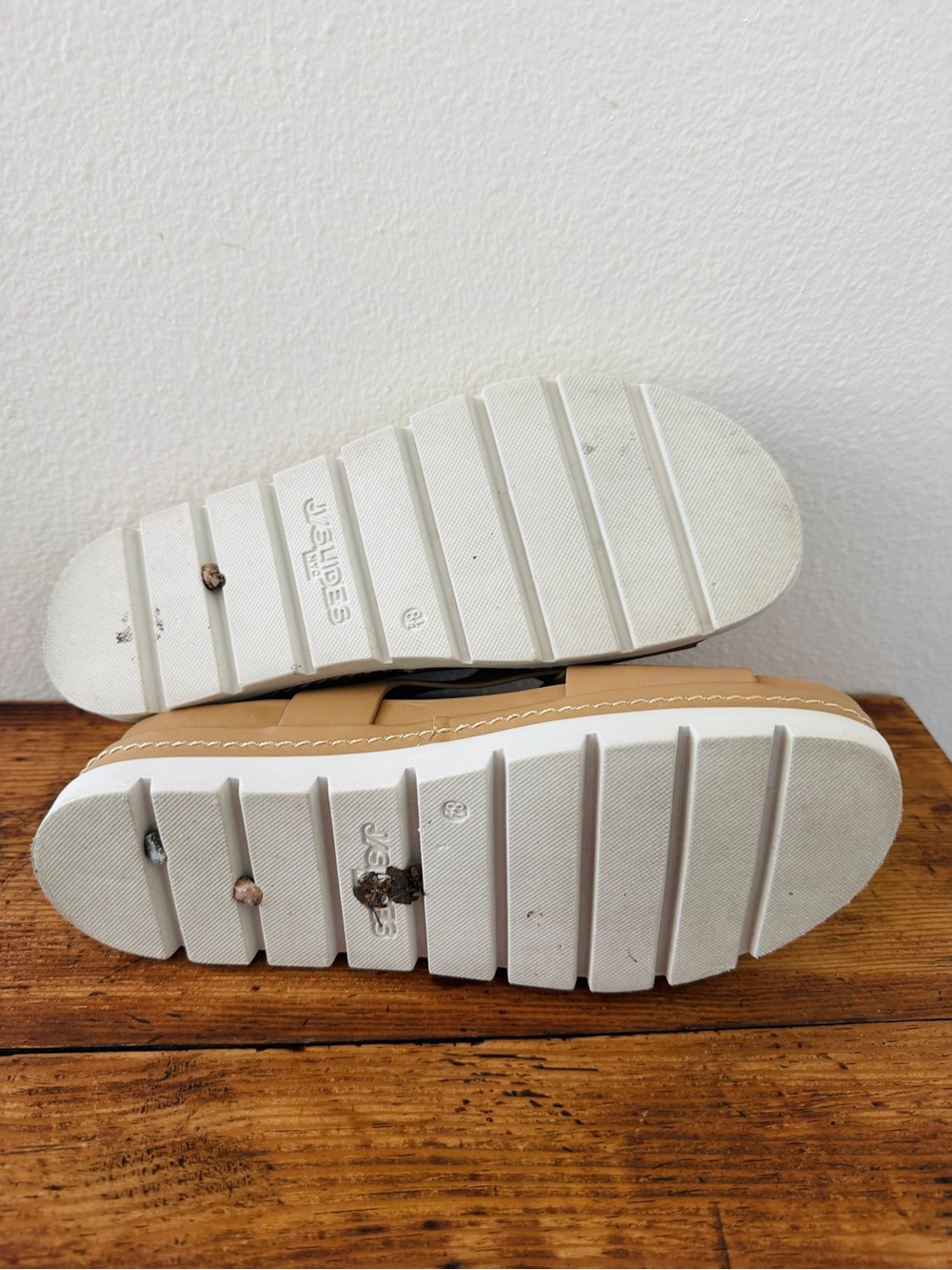 J/SLIDES Resa Cross Strap Sandals - Beige Tan - Picture 6 of 7